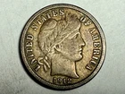 1912 BARBER silver U.S. dime. Nice original VF+. #q1