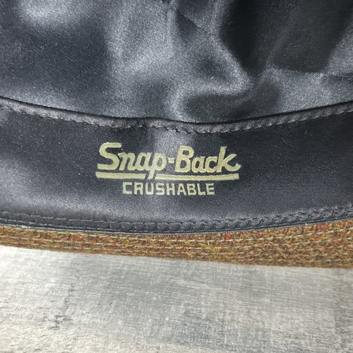 Vtg Kevin McAndrew Fedora Hat Mens 7 1/4 Snapback Crushable Wool Cavanagh Edge - Picture 8 of 8