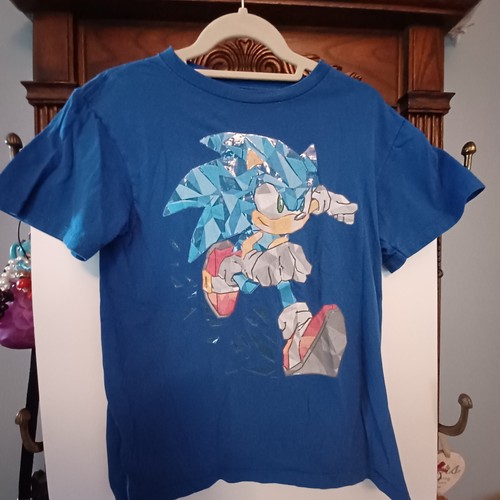 Graphic Sonic the Hedgehog T-Shirt Boy's  Royal Blue Short Sleeve Size XL - Afbeelding 1 van 3