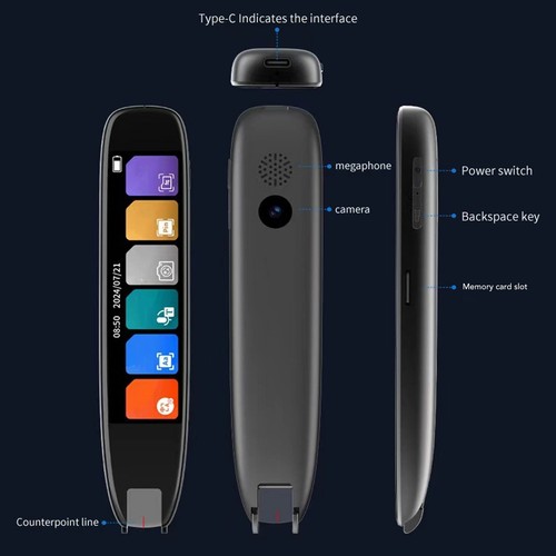 Reading Pen 3.7in Touchscreen Quick Response Portable Reader Pen Sprachüber UB - Afbeelding 21 van 24