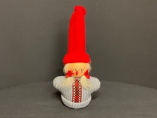VTG Swedish Tomte Figurine Nordic Folk Art Wood Santa Gnome Christmas Handmade