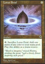 MTG Lotus Petal, Moderate Play, English Tempest