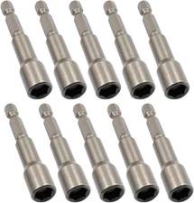 10 Pcs 5/16 Inch Quick Change Power Nut Driver Bit, Hex Magnetic Power Hex Nut D
