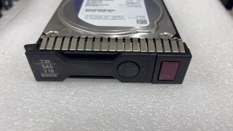 NEW 819078-001 HPE 2TB 7.2K SAS 3.5" 12Gbps HDD 818365-B21 Hard Drive - Image 3 of 3
