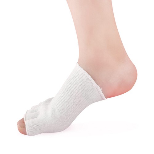 1 Pair Women's Five Toe Socks Gel Heelless Boat Socks SPA Socks(White One Size) - Picture 7 of 11