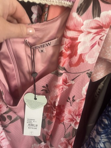 NWT Review Pink Spice Blossom Dress Size 14 Rrp $279 - Picture 3 of 3