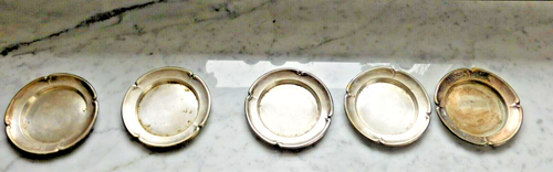 5 x Orig. Teller Wilhelm Wolff Silberteller Untersetzer 12 cm Tablett 1925 - Bild 4 von 8