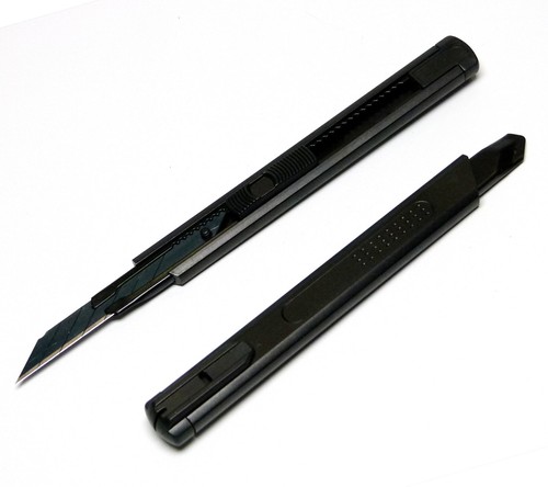 Hobby Craft knife. Snap off 9mm knife. Very high quality Black Aluminium - Bild 1 von 10