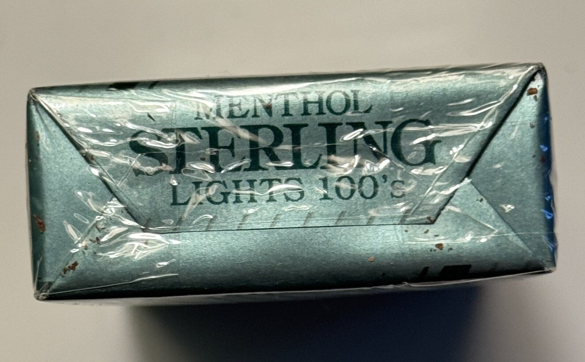 stirling cigarette Vintage Sterling Menthol Cigarette 20 Pack Premium Lights 100's EMPTY BOX  NICE