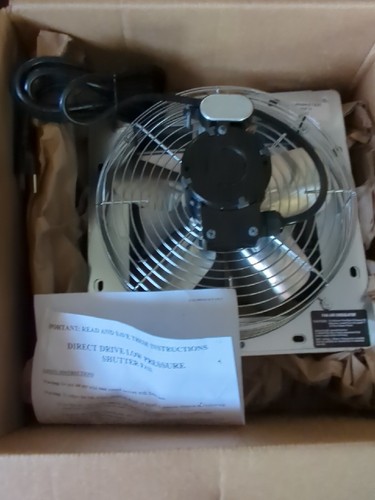 Airmaster Fan #23011 Shutter Mount Exhaust Fan, 10", 1 Speed, 611 Cfm, 115V - Picture 1 of 11
