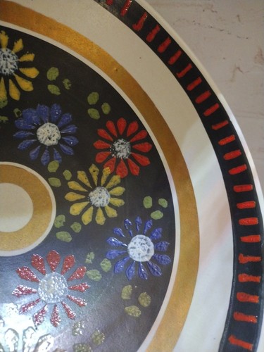Vintage MCM Dumler & Breiden German Pottery Hand painted Bowl Retro Daisy 1960s - Picture 5 of 9