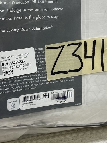 Hotel Collection Primaloft Luxury Down Alternative Soft (1) King Pillow - 第 8/8 張圖片