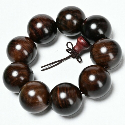 30Mm 25Mm Laos Red Rosewood Hand-Held Rosary Bracelet Large Buddhist Beads - Picture 9 of 10