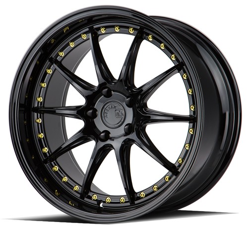 One 18x9.5 AodHan DS-07 5x114.3 +15 Gloss Black W Wheel - Picture 3 of 3