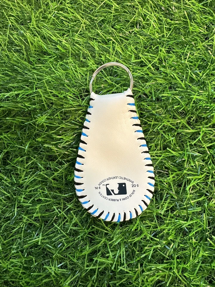 Miami Marlins Baseball Keychain Custom MLB Black/Blue - Image 3 of 4