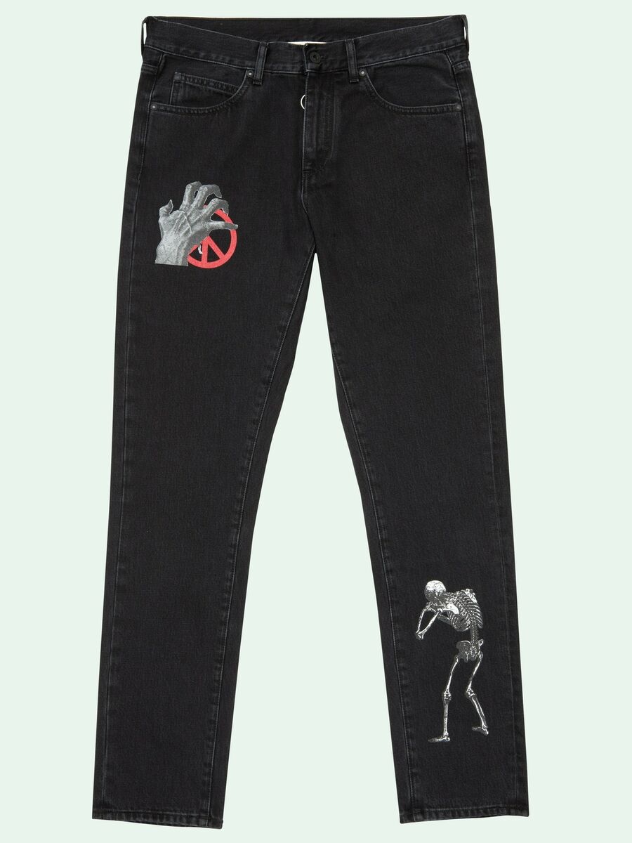 SALE 55% OFF WHITE x Undercover Denim Jeans Black Skeleton SALE 55% OFF WHITE x Undercover Denim Jeans Black Skeleton