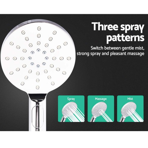Cefito 9'' Rain Shower Head Set Handheld Round High Pressure Black - Picture 7 of 8