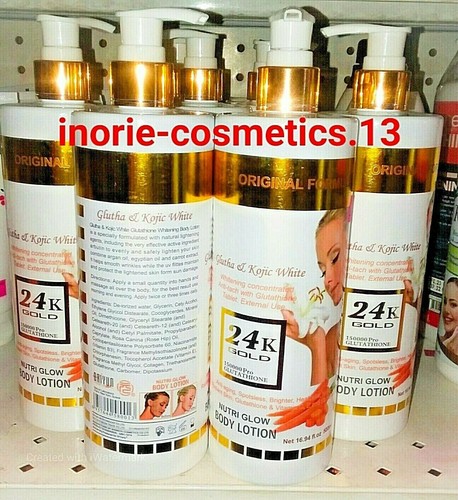 24 K Gold Glutathione & Kojic White Nutri Glow Whitening Body Milk 500/ML - Picture 3 of 3