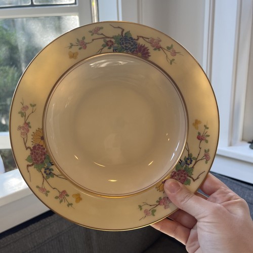 Tazón de sopa con borde de mandarina Lenox 8 1/2”, 11 disponibles, hecho para Ovington Brothers - Imagen 3 de 12