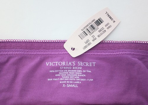 Victoria's Secret VS Cotton String Bikini Panty Pantie XS VINTAGE 2009 2010 2011 - Picture 21 of 23
