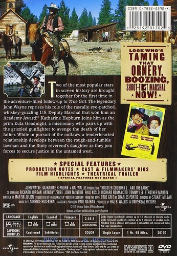New DVD - ROOSTER COGBURN - John Wayne, Katharine Hepburn, Anthony Zerbe, - Picture 2 of 2
