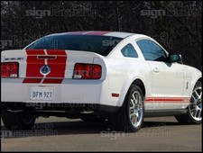 8 Racing Stripe Kit W Rocker Fits- 2005 - 2009 Ford Mustang Gt Svt Saleen 8 Racing Stripe Kit W Rocker Fits- 2005 - 2009 Ford Mustang Gt Svt Saleen