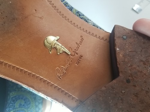 Limitierte Robert Graham Halbschuhe Größe 12D Herren Paisley geprägt Slipper MOMA 3  - Bild 9 von 10