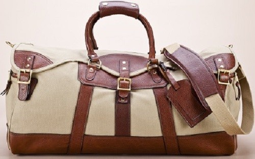 Korchmar-B&W Men's Canvas/Leather Duffel Weekend Bag Was: $575.00 - Picture 1 of 4