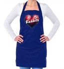 Love Heart Rabbits - Unisex Adult Apron - Dutch Holland Dwarf Lop Rabbit Pet
