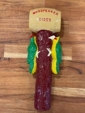 UNIQUE WOODPECKER CIDER BEER TAP HANDLE- 10"
