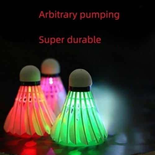 LED Badminton Shuttlecocks 4 Pack Sport Lighting Birdies Glow In Dark Balls n - Picture 12 of 21