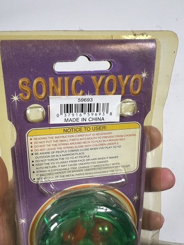 Vtg New Old Stock Green Sonic Yo-Yo Champion Automatic Clutch - Foto 3 di 7