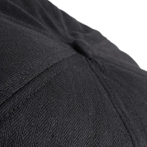 Flat Cap with Peak 'Shelby' Baker Boy Newsboy Herringbone Cloth Cap Hat - Picture 6 of 8