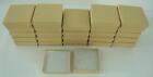 25 New 3.5" x 3.5" Gift Boxes Kraft Cotton Filled Jewelry Retail Store Supplies