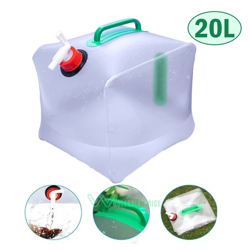 2x Foldable Collapsible Water Container W/Spigot 5 GAL Camping Water Storage Jug - Picture 22 of 26