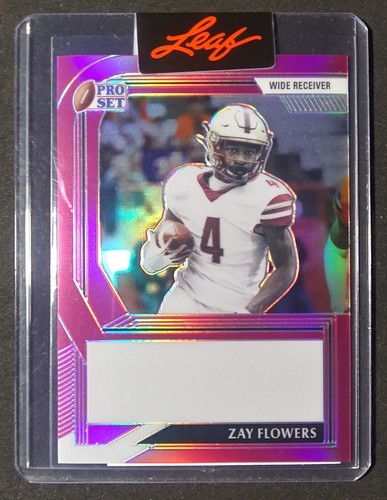 2022 Pro Set Metal Proof Rookie /1 Pink Prismatic #PA-ZF1 Zay Flowers RC SSP 1/1 - Picture 9 of 17