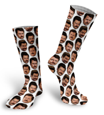 Ron Swanson Faces Socks