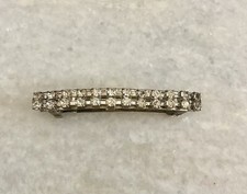 Vintage Elegant Rhinestone Barrette Hair Clip Made In France Clear Stones