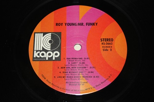 ROY YOUNG - Mr. Funky (Original 1972 U.S. Vinyl LP) - Picture 3 of 4