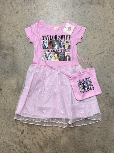NEW Taylor Swift Girls The Eras Tour Swiftie Rainbow & Stars Dress & Bag Costume - Picture 123 of 168