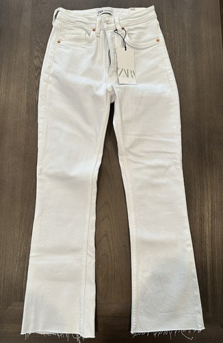 Weiße Zara Damenjeans Größe 32 / Größe 0 neu mit Etikett - Bild 1 von 7