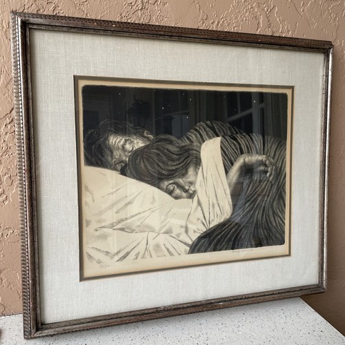 Vintage 1971 JOSEPH HIRSCH “Dreamers” Limited Edition Signed Lithograph #80/150