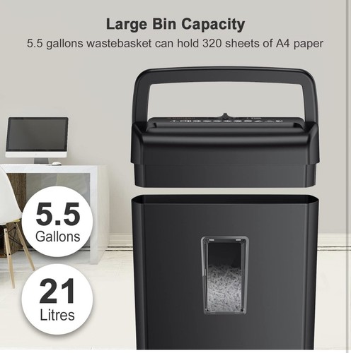 Commercial Paper Shredder Industrial 10 Sheet Cross Cut Heavy Duty Home Office - Picture 4 of 6