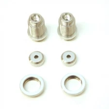 STRC ST3764XS Alum.Threaded Shock Bodies w/ Collars (1 Pr) : 4Tec 2.0 Silver