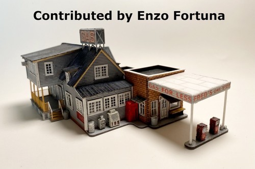 N Scale Fred's One Stop Structure Building Kit for Model Railroad Hobby (125) - Picture 5 of 13