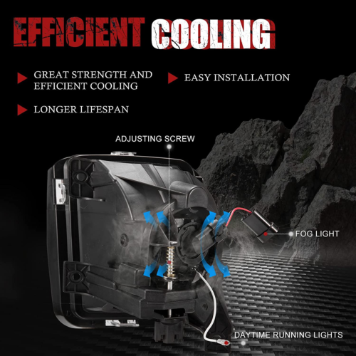 Conjunto de repuesto de lente transparente con luz antiniebla LED tipo L DRL 13-18 Dodge Ram 1500 - Imagen 7 de 12