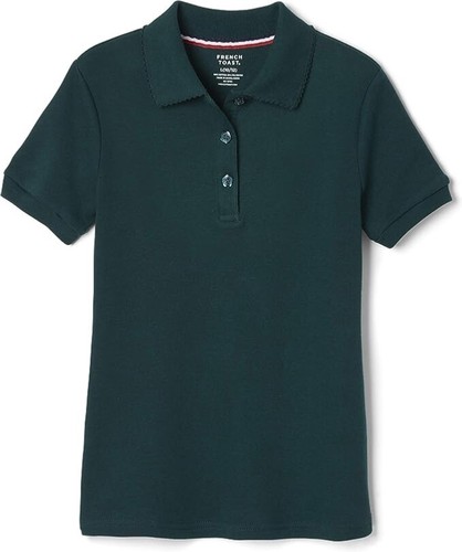 French Toast School Uniform Polo Shirt Green Size medium plus (10-12) - Picture 1 of 3