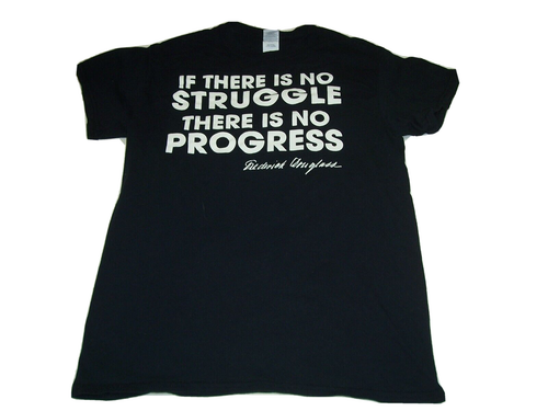 Wisdom T/Shirt Sm TEENS "If There Is No Struggle There Is No Progress" S/S Black - Picture 1 of 6