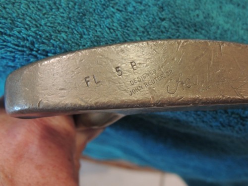 Vintage ACUSHNET FL 5 B JOHN REUTER JR BULLS EYE Brass Putter 35" - Picture 6 of 11