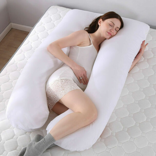 New Pregnancy Pillow Maternity Belly Contoured Body with Cover U Shape White US New Pregnancy Pillow Maternity Belly Contoured Body with Cover U Shape White US